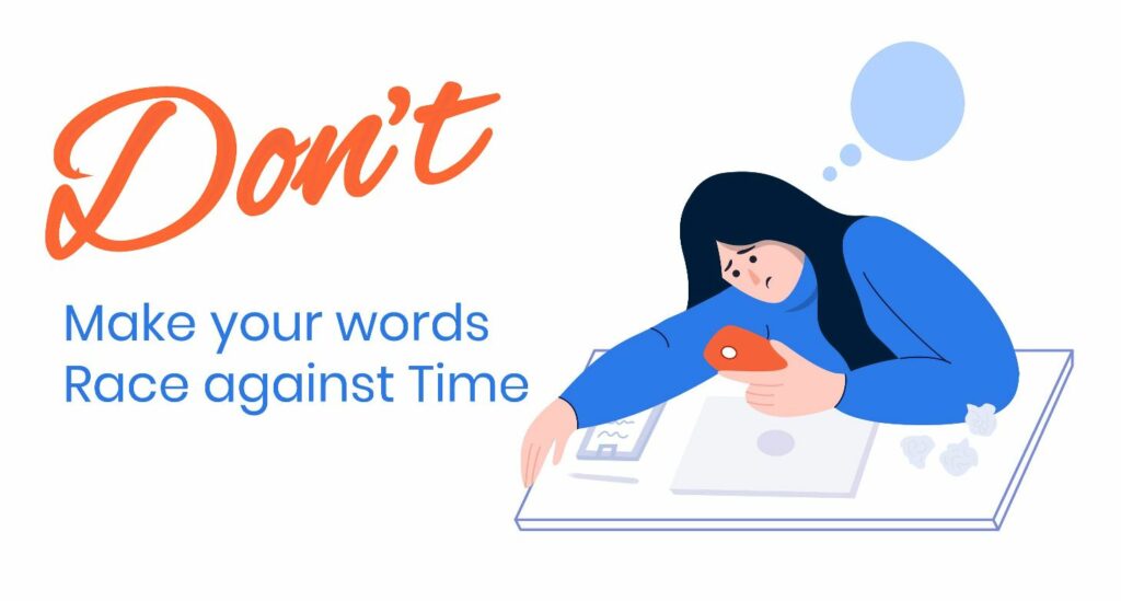 Advice for Stutterers - Don’t make your words race against time